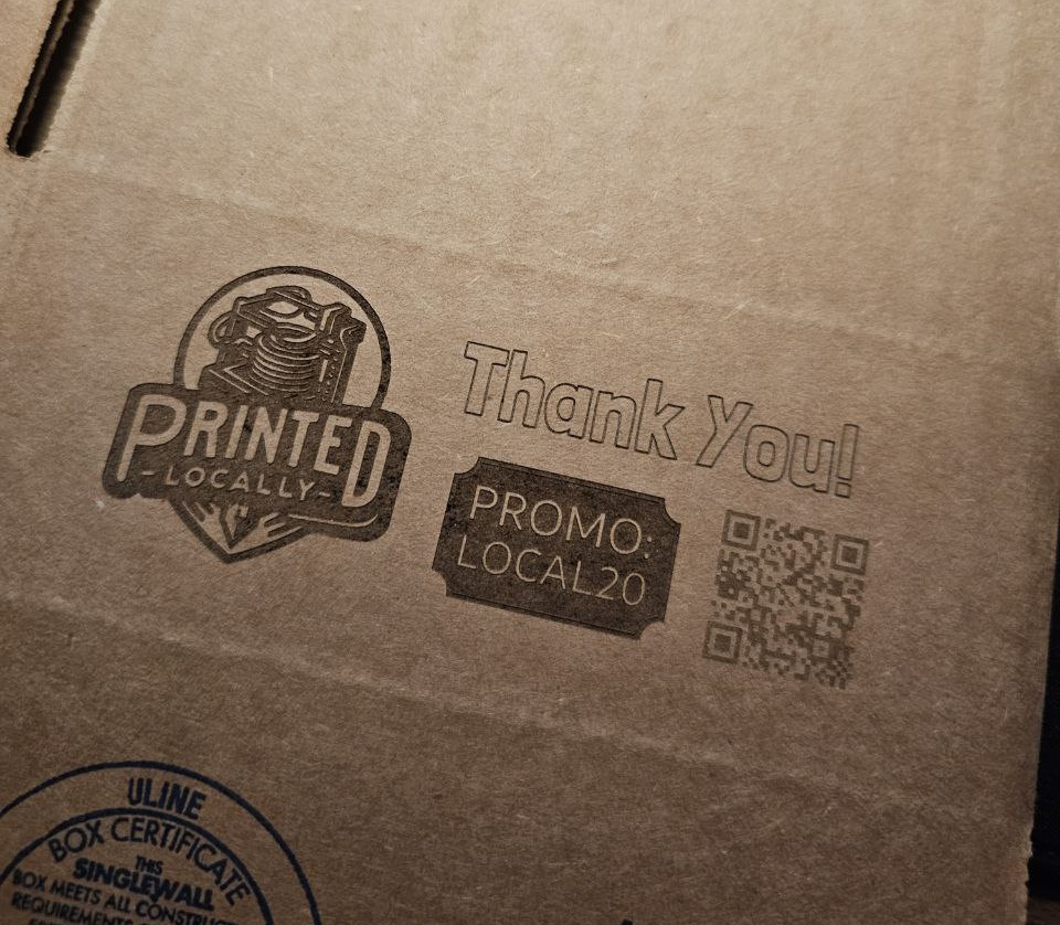 Niagara laser custom engraving business branding shipping box logo promotional gift